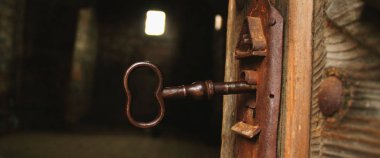 Eski kapı kilit antika ahşap kapılar