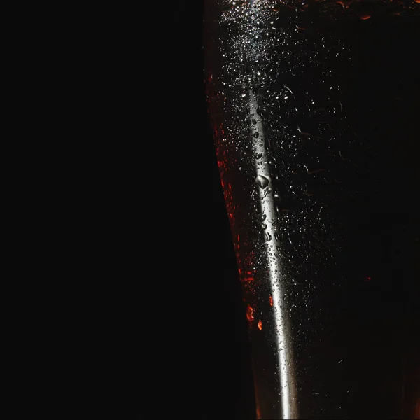 Стакан Тёмного Пива Детали Фрагмент — стоковое фото