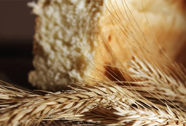 面包和小麦耳朵 详细信息 — 图库照片