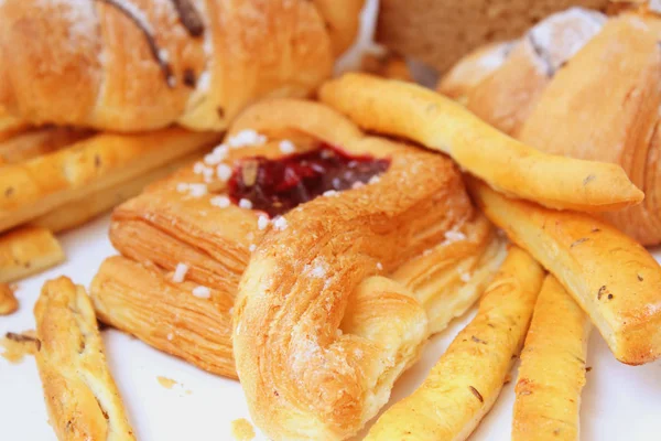 Biscotti Uno Sfondo Marrone Caramelle — Foto Stock