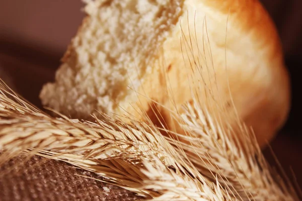 Pane Spighe Grano Dettagli — Foto Stock