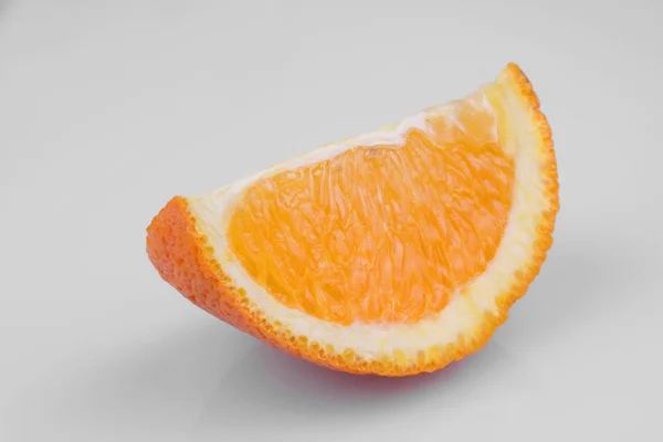 Geschälte Orange Auf Weißem Hintergrund Details — Stockfoto