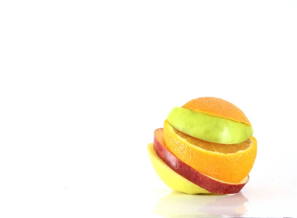Algunas Rebanadas Diferentes Frutas Frescas Detalles —  Fotos de Stock
