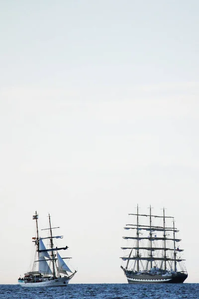 Sailing Ships Worldwide Parade Sailing Ships Warnemunde Rostock Germany — Stock Photo, Image