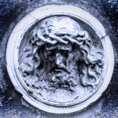 antik heykel İsa Mesih'in sevgi, inanç ve din bir sembolü olarak parçası.