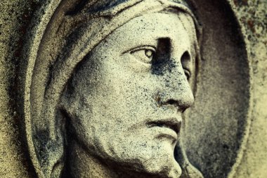 antik heykel İsa Mesih olarak ölüm sembolü ve geçicilik dünyanın parçası