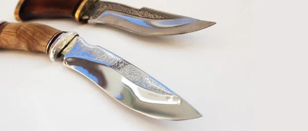 Hunting Knives Symbol Masculinity — Stock Photo, Image