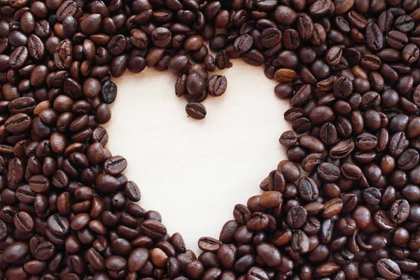 Káva Srdce Jako Symbol Milují Pití Kávy — Stock fotografie