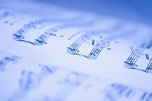 Velho Livro Notas Musicais Conceito Música Clássica — Fotografia de Stock