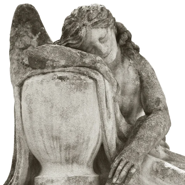 angel of death as a symbol of the end of life (antique statue)