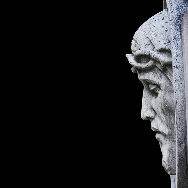 Jesus Cristo Estátua Contra Fundo Branco — Fotografia de Stock