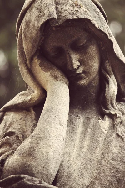 Estatua Antigua Virgen María Religión Santa — Foto de Stock