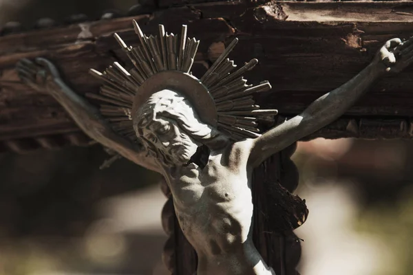 Σταύρωση Του Ιησού Χριστού Ένα Σύμβολο Της Ανάστασης Και Την — Φωτογραφία Αρχείου