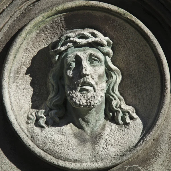 Θραύσμα Από Αντίκες Άγαλμα Τον Ιησού Χριστό Ένα Σύμβολο Της — Φωτογραφία Αρχείου