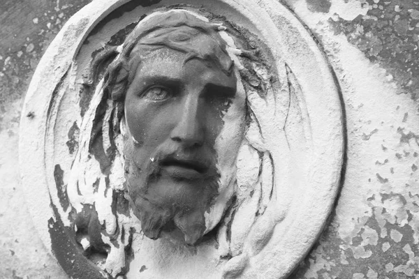 Fragmento Estátua Antiga Jesus Cristo Como Símbolo Amor Religião — Fotografia de Stock