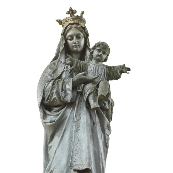 Statue Der Jungfrau Maria Und Des Jesuschristen Als Symbol Der — Stockfoto