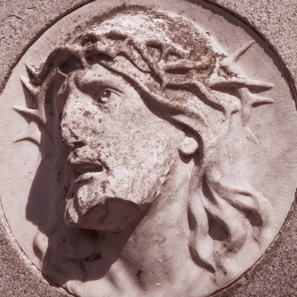 イバラ 像の冠をイエス キリストの顔 — ストック写真