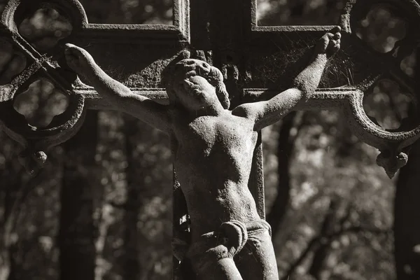 Τίμιος Σταυρός Τον Εσταυρωμένο Ιησού Χριστό Πίστη Θρησκεία Αμαρτία Σωτηρία — Φωτογραφία Αρχείου