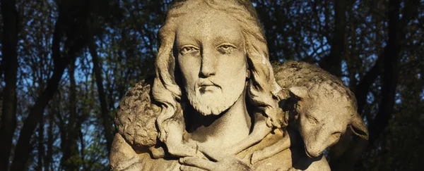 Gesù Cristo Buon Pastore Composizione Artistica Dettagli — Foto Stock