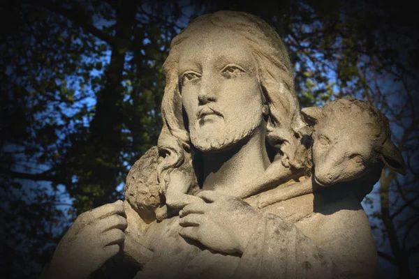 Jesus Cristo Bom Pastor Composição Arte Detalhes — Fotografia de Stock