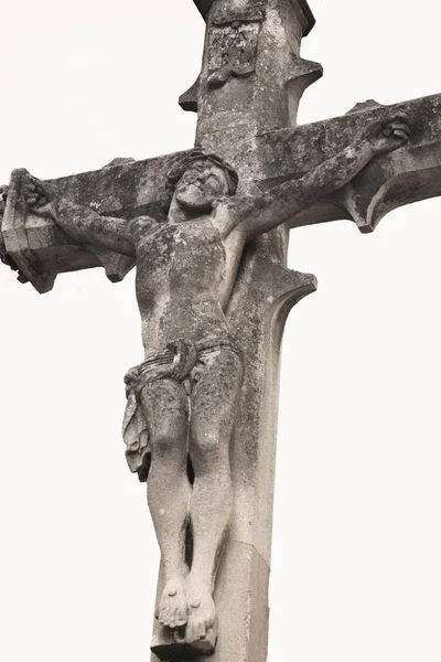 Heilige Kruis Met Gekruisigde Jezus Christus Details — Stockfoto