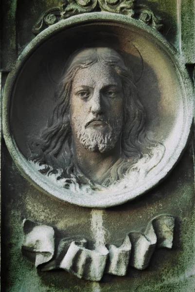 Jesus Kristus Forntida Grav Staty Fragment — Stockfoto