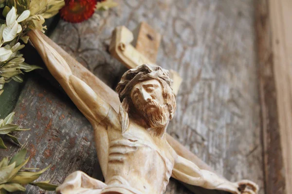 Sainte Croix Avec Jésus Christ Crucifié Détails — Photo
