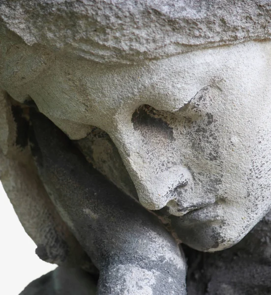 Страдание Девы Марии Фрагмент Статуи Печаль Сожаление Страх Вера Религия — стоковое фото