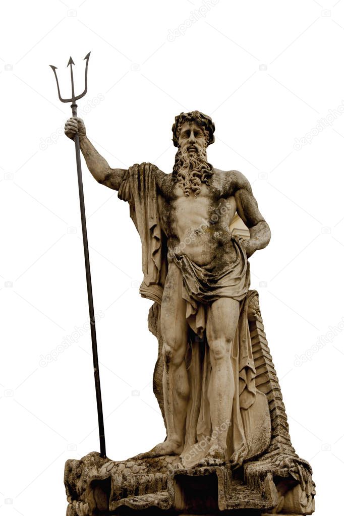 The mighty god of the sea and oceans Neptune (Poseidon) The anci