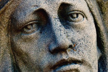 antik heykel İsa Mesih'in sevgi, inanç ve din bir sembolü olarak parçası.