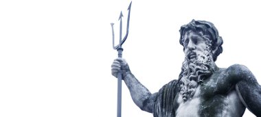 Deniz ve okyanus tanrısı Neptün 'ün (Poseidon) antik heykeli)