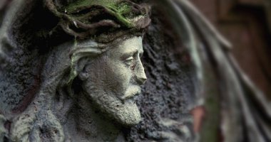 İsa Mesih cr acı mermer antik güzel heykel