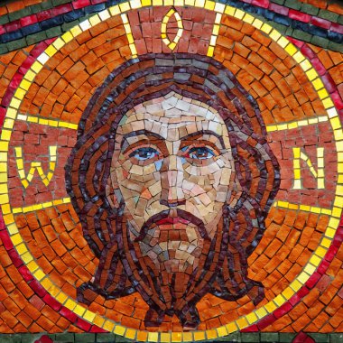Antik mozaik resim İsa Mesih'in (din, Hıristiyanlık, inanç kavramı