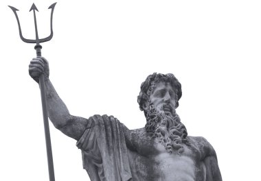 Deniz ve okyanus tanrısı Neptün 'ün (Poseidon) antik heykeli)