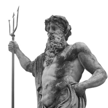 Deniz ve okyanus tanrısı Neptün 'ün (Poseidon) antik heykeli)