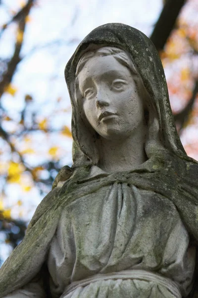 Statue Der Frau Ein Symbol Für Depressionen Schmerz Und Trauer — Stockfoto