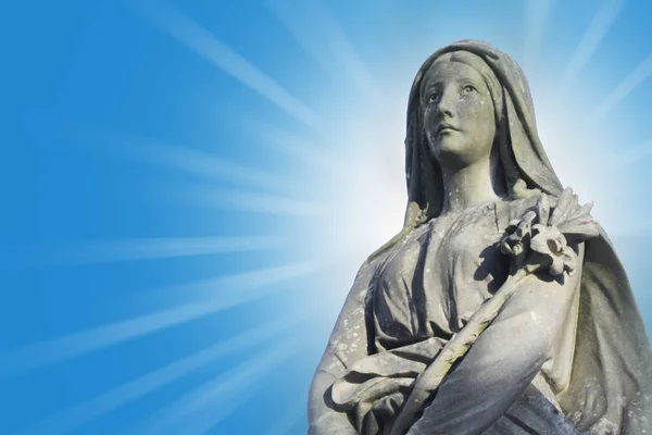 Jomfru Marias Statue Som Symbol Kjærlighet Godhet – stockfoto