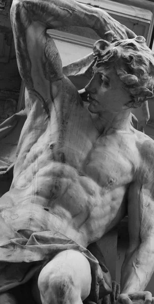 阿波罗是宙斯和飞 奥林匹克的神之一的儿子 他是光 音乐与和谐的神 — 图库照片
