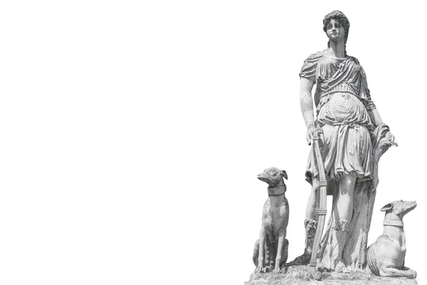Antike Skulptur Diana Artemida Artemis Göttin Des Mondes Der Tierwelt — Stockfoto