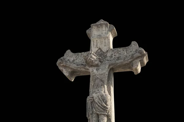 Crucificação Jesus Cristo Como Símbolo Ressurreição Imortalidade Alma Humana Estátua — Fotografia de Stock