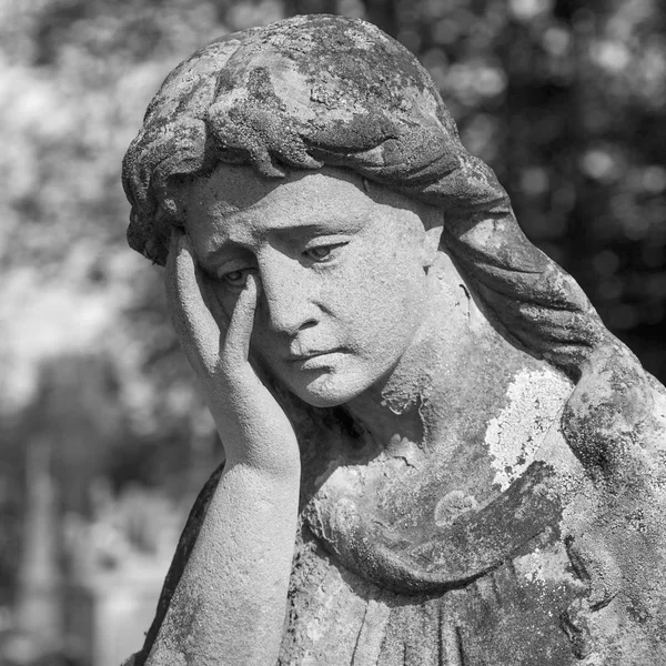 Fragmento Antiga Estátua Maria Madalena Oração Religião Amor Conceito Esperança — Fotografia de Stock