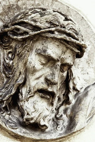 Sufrimiento Jesucristo Estatua Fragmento Concepto Religión — Foto de Stock
