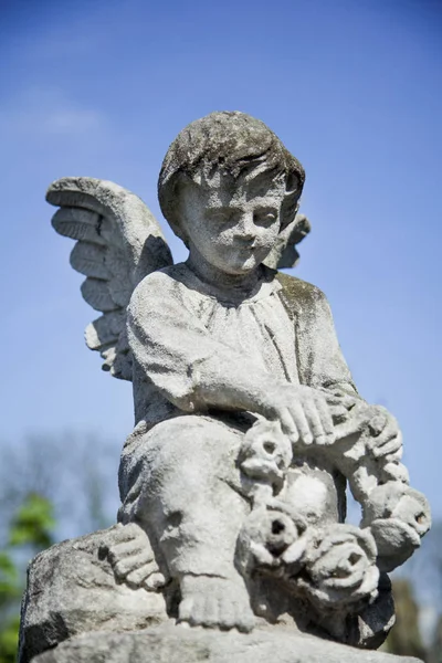 Ange Comme Symbole Foi Bonté Amour Statue Ancienne — Photo
