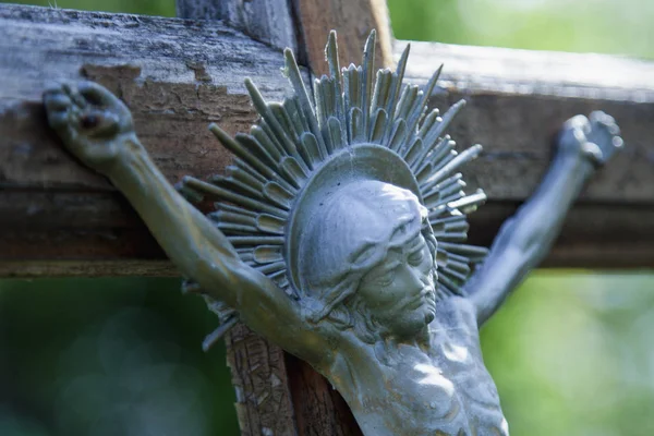 Korsfästelsen Jesus Kristus Som Symbol För Uppståndelse Och Odödlighet Den — Stockfoto