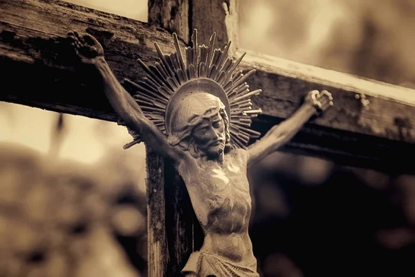 Tod und Kreuzigung des Jesus Christus als Symbol der Auferstehung — Stockfoto