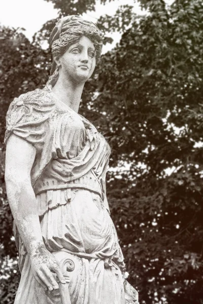 Escultura Antiga Diana Artemis Deusa Lua Vida Selvagem Natureza Caça — Fotografia de Stock
