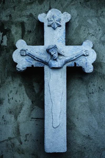 Κατέστρεψαν Αρχαίο Άγαλμα Της Σταύρωσης Του Ιησού Χριστού Πίστη Θρησκεία — Φωτογραφία Αρχείου