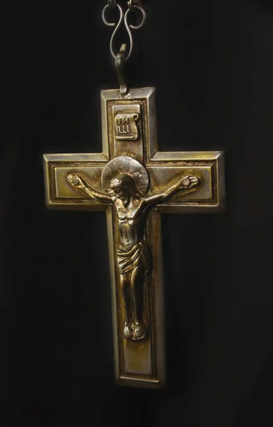 Heliga Korsets Med Korsfäste Jesus Kristus Detaljer — Stockfoto