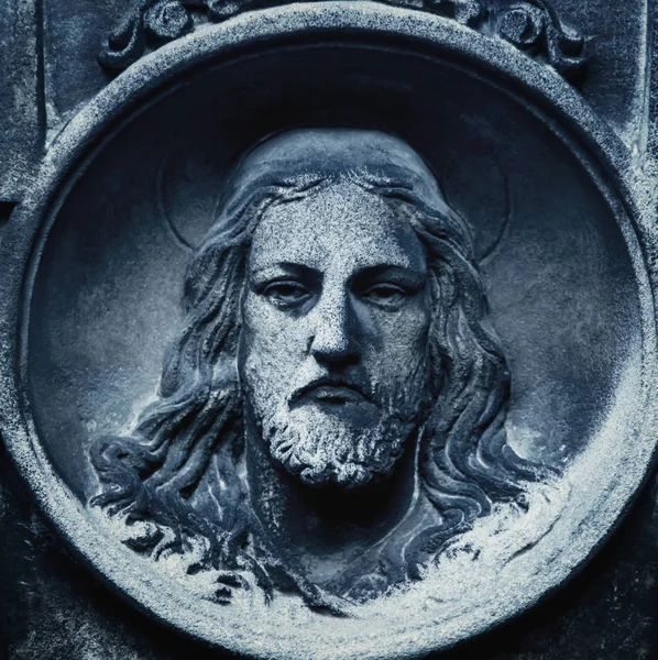 Фрагмент Античной Статуи Иисуса Христа Символ Любви Веры Религии — стоковое фото