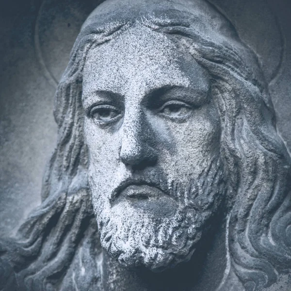 Marble Antique Beautiful Statue Suffering Jesus Christ Religion Faith Death — Stock Photo, Image